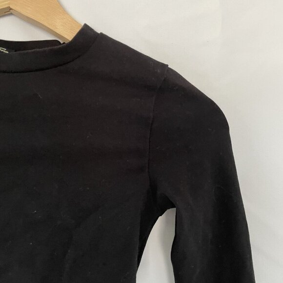 Urban Outfitters Black Long Sleeve Crop Top With Belted Detail goth boho - Picture 3 of 6